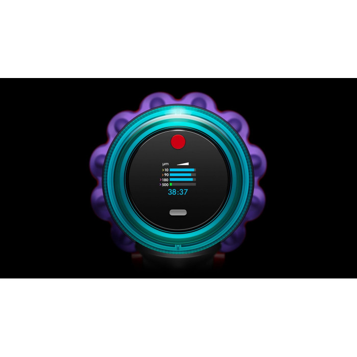 Пилосос Dyson безпровідний SV23 Gen5detect Absolute (Nickel/Purple) 750Вт, конт пил -0.77л, автон. робота до 70хв, сіро-фіолетовий