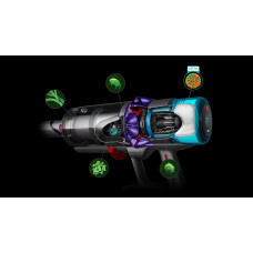 Пилосос Dyson безпровідний SV23 Gen5detect Absolute (Nickel/Purple) 750Вт, конт пил -0.77л, автон. робота до 70хв, сіро-фіолетовий
