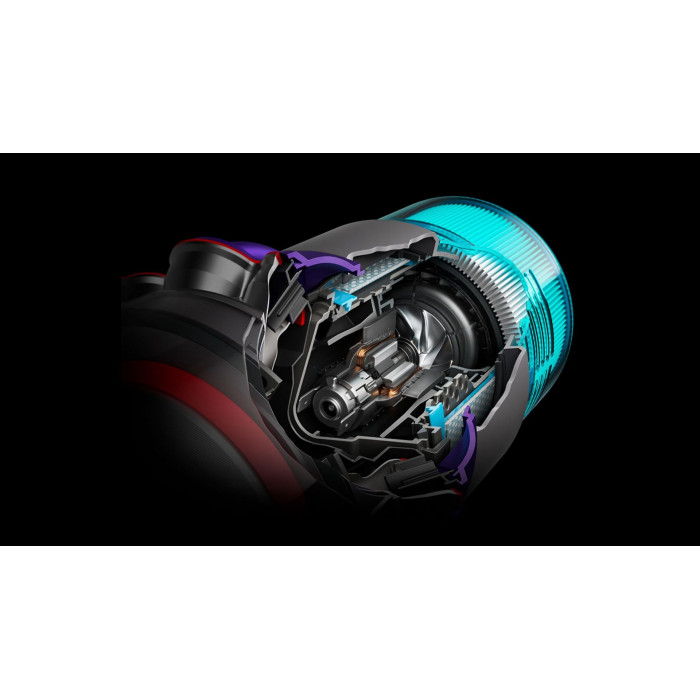 Пилосос Dyson безпровідний SV23 Gen5detect Absolute (Nickel/Purple) 750Вт, конт пил -0.77л, автон. робота до 70хв, сіро-фіолетовий