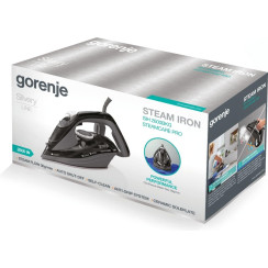 Праска Gorenje, 2600Вт, 350мл, паровий удар 95гр, верт. відпарювання, антинакип, автовідключення, керам. підошва, сіро-чорний