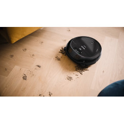 Робот-пилосос Miele контейнерний SPQL0 Scout RX3, 30Вт, h=8,5см, сухе прибирання, конт пил -0,4л, автон. робота до 60/173хв, AirClean Plus, Система Quattro Cleaning Power, 3D Smart Navigation, Додаток Miele Scout, чорний обсидіан