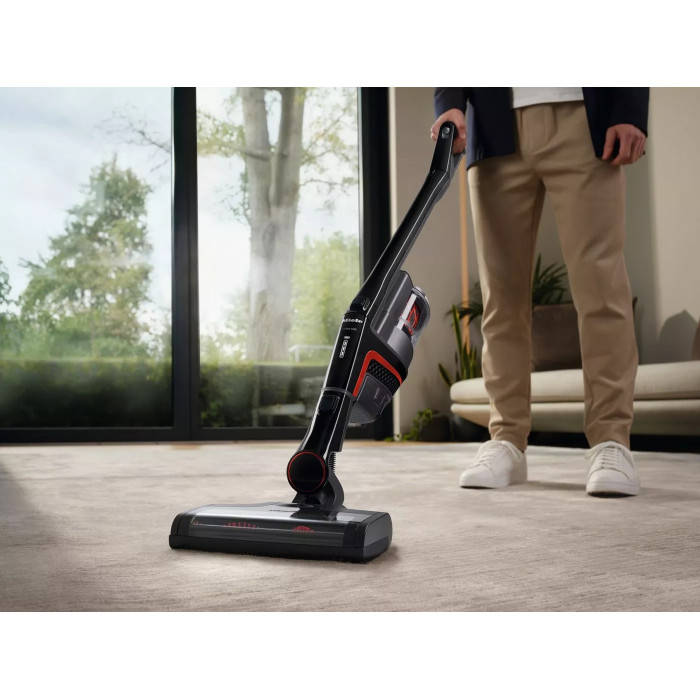 Пилосос Miele безпровідний SMUL1 05 TRIFLEX HX1, 170Вт, сухе прибирання, конт пил -0,5л, автон. робота до 60/240хв, Hygiene Lifetime, 3 в 1, Vortex,щітка Multi Floor XXL SEB 430, чорний обсидіан, червоний