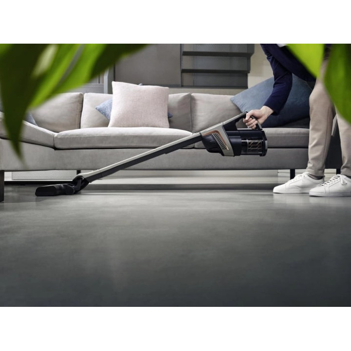 Пилосос Miele безпровідний SOML5 30 TRIFLEX HX2 Performance, 170Вт, сухе прибирання, конт пил -0,5л, автон. робота до 60/240хв, HEPA Lifetime, 3 в 1, Vortex, щітка Multi Floor XXL SEB 430,  щітка Electro Compact SEB 23, сірий кашемір, рожеве золото