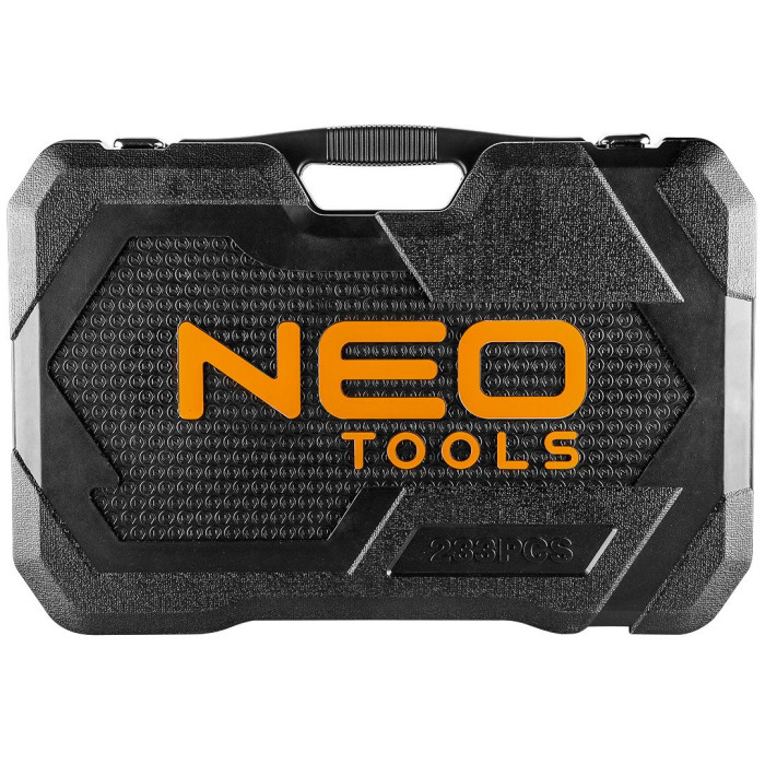 Набір інструментів Neo Tools, 233шт, 1/2", 1/4", 3/8", CrV, кейс