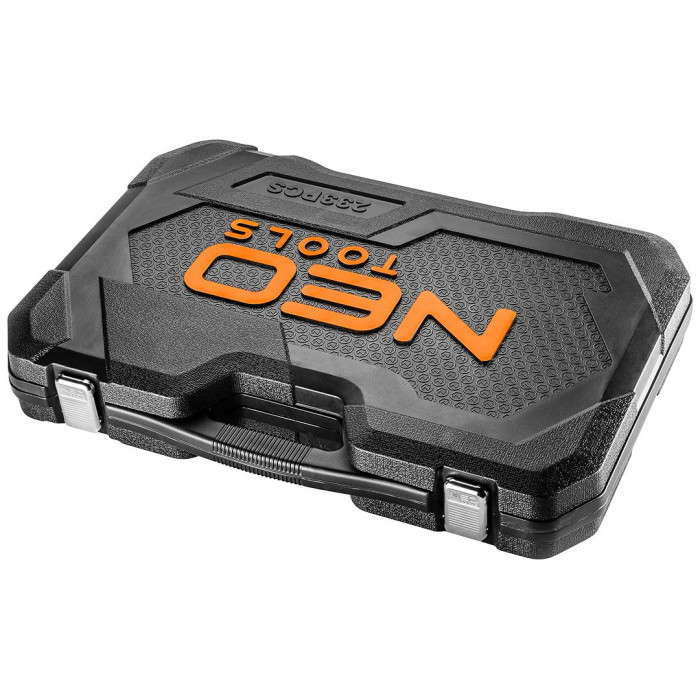 Набір інструментів Neo Tools, 233шт, 1/2", 1/4", 3/8", CrV, кейс