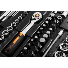 Набір інструментів Neo Tools, 233шт, 1/2", 1/4", 3/8", CrV, кейс