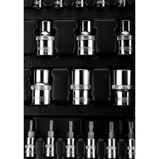 Набір інструментів Neo Tools, набір торцевих головок, 110шт, 1/2", 1/4", CrV, кейс