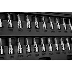 Набір інструментів Neo Tools, набір торцевих головок, 46шт, 1/4", CrV, кейс