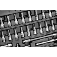 Набір інструментів Neo Tools, набір торцевих головок, 53шт, 1/4", CrV, кейс