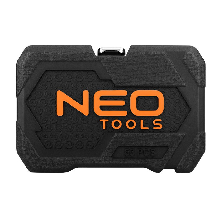 Набір інструментів Neo Tools, Набір торцевих головок, 73шт, 1/2", 1/4", CrV, кейс