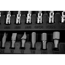 Набір інструментів Neo Tools, набір торцевих головок, 94шт, 1/2", 1/4", CrV, кейс