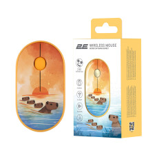 Миша 2E MF300 CAPYBARA:SUNSET Silent WL BT, жовтий