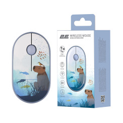 Миша 2E MF300 CAPYBARA:SWIM Silent WL BT, синій