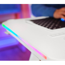Стіл Trust GXT 709W LUMINUS, (120х74см), RGB, білий