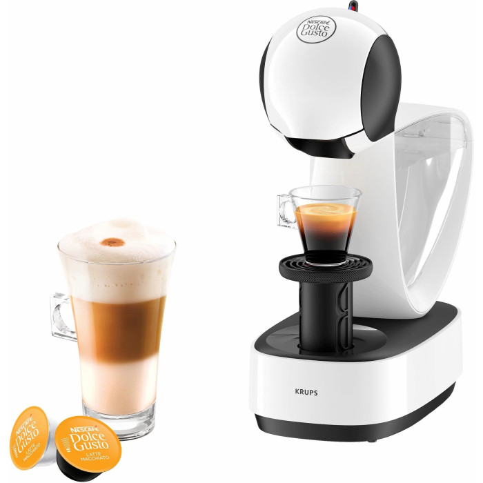 Кавоварка Krups капсульна Infinissima, 1.2л, капсули NESCAFE Dolce Gusto, білий