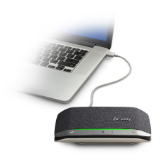 Спікерфон Poly Sync 20, сертифікат Microsoft Teams, 3 x Bi-Mic, радіус 2 м, USB-A, Bluetooth, сірий