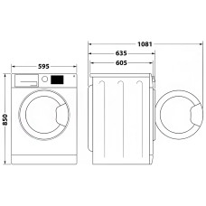 Прально-сушильна машина Whirlpool фронтальна, 11(7)кг, 1600, A, 60см, дисплей, пара, інвертор, білий