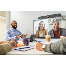 Відеотермінал Poly Studio X52 з контролером TC10, 4K, Poly Video OS, сертифікати Microsoft Teams, Zoom Rooms, білий