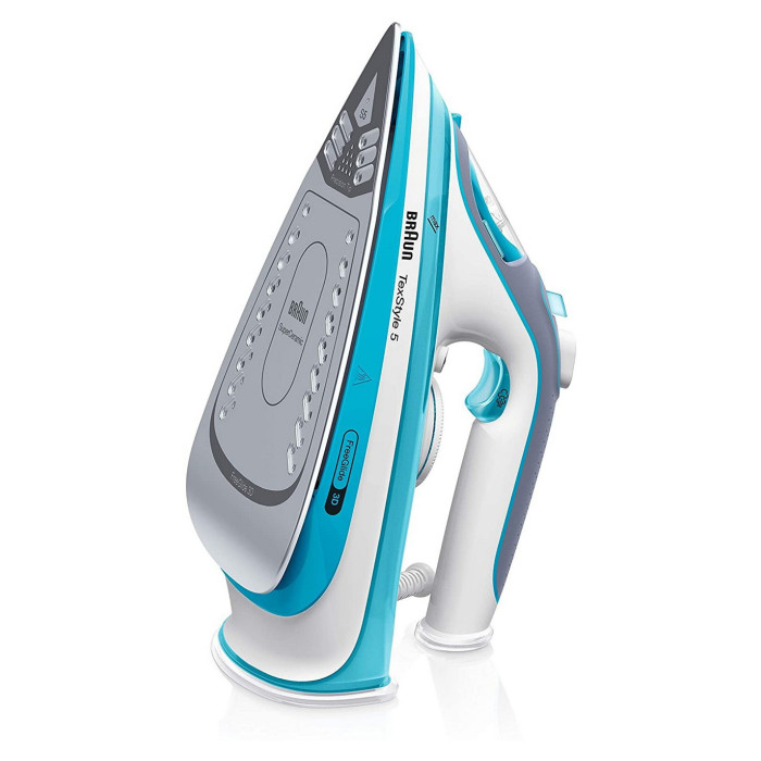 Праска Braun TexStyle 5, 2600Вт, 300мл, паровий удар -180гр, керам. підошва, біло-блакитний