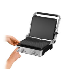 Гриль Braun  прижимний MultiGrill 7 CG 2000Вт, темп. режимів-3, з`ємні пластини, метал