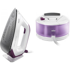 Прасувальна система Braun CareStyle Compact, 2400Вт, 1500мл, паровий удар -460гр, нерж. сталь, біло-фіолетовий