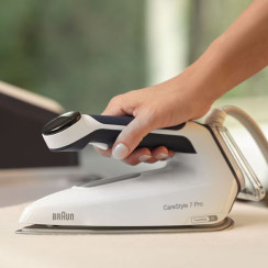 Прасувальна система Braun CareStyle 7 Pro, 2700Вт, 2000мл, паровий удар -600гр, нерж. сталь, біло-синій