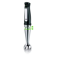 Блендер Braun заглибний, 850Вт, чаша-600мл, вінчик для взбивання, чорно-срібний