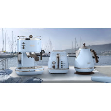 Електрочайник DeLonghi Icona Vintage, 1.7л, нержавіюча сталь, блакитний