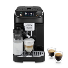 Кавомашина Delonghi Magnifica Plus, 1.8л, зерно+мелена, автомат.капуч, дисплей, авторецептів -15, чорний