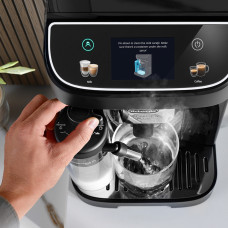 Кавомашина Delonghi Magnifica Plus, 1.8л, зерно+мелена, автомат.капуч, дисплей, авторецептів -15, чорний