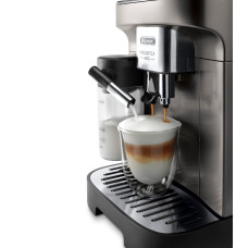 Кавомашина Delonghi Magnifica Evo, 1.8л, зерно+мелена, автомат.капуч, дисплей, авторецептів -7, графіт