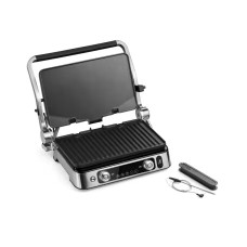 Гриль Delonghi  прижимний MultiGrill 2200Вт, темп. режимів-3, з`ємні пластини, терощуп, метал