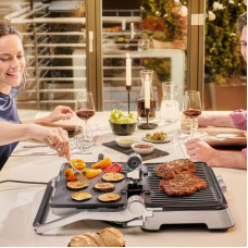 Гриль Braun  прижимний MultiGrill 9 CG 2000Вт, темп. режимів-3, 4 з`ємні пластини, метал