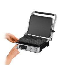 Гриль Braun  прижимний MultiGrill 7 CG 2000Вт, темп. режимів-3, з`ємні пластини+ пластини для вафель, метал