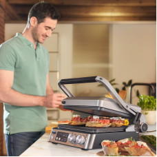 Гриль Braun  прижимний MultiGrill 7 CG 2000Вт, темп. режимів-3, з`ємні пластини+ пластини для вафель, метал