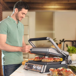Гриль Braun  прижимний MultiGrill 7 CG 2000Вт, темп. режимів-3, з`ємні пластини+ пластини для вафель, метал