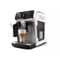 Кавомашина Philips Series 4400 LatteGo, 1.8л, зерно+мелена, автомат.капуч, дисплей, авторецептів -12, біло-срібна