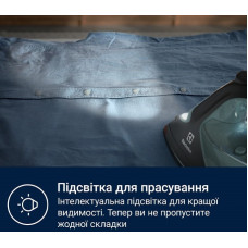 Праска Electrolux, 2600Вт, 370мл, паровий удар 230гр, алюмінієва підошва, зелено-чорний