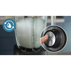 Блендер PHILIPS стаціонарний Series 5000, 1200Вт, чаша-2000мл, скло, склянка в комплекті, чорний