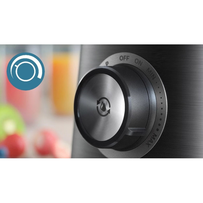 Блендер PHILIPS стаціонарний Series 5000, 1200Вт, чаша-2000мл, скло, склянка в комплекті, чорний