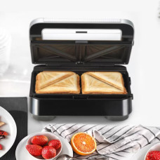 Мультимейкер Braun SnackMaker 5 SILVBK 800Вт, тефлон, 2 пластини, корпус-пластик, сріблястий