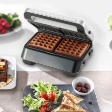 Мультимейкер Braun SnackMaker 5 SILVBK 800Вт, тефлон, 2 пластини, корпус-пластик, сріблястий