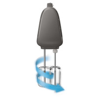 Міксер Philips ручний Viva Collection 450Вт, насадки-4, біло-сірий