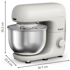 Міксер Tefal планетарний Bake Essential 800Вт, насадки-3, чаша-нерж., метал, 4.8л, білий