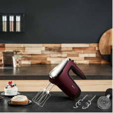 Міксер Tefal ручний Powermix Silence 600Вт, насадки-4, турборежим, бордовий