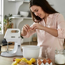 Міксер Kenwood стаціонарний, 450Вт, насадки -2+блендер, вінчик, чаша -пластик, 3.4л , білий