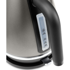 Електрочайник DeLonghi Distinta Titanium, 1.7л, Strix, метал, сірий
