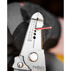 Кліщі обтискні Neo Tools, для обтиску наконечників 0.8-3.2мм кв., 180мм