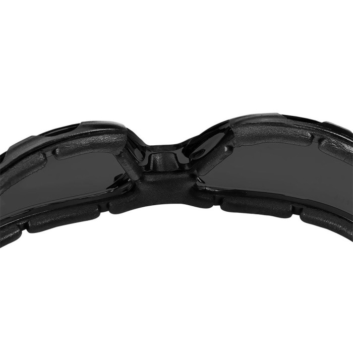 Окуляри захисні Neo Tools протиосколкові, клас захисту FT, резинові дужки, полікарбонат, темно сірий