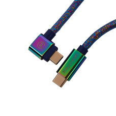 Кабель USB-A/USB-C > USB-C заряджання/синхронізації Keychron, 1.08м, Type-C, Premium Coiled Aviator, синій